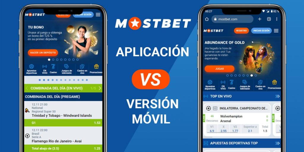 Versión móvil vs aplicación MostBet